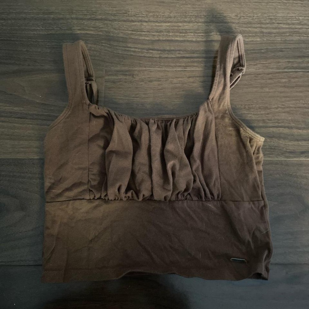 Brown crop top